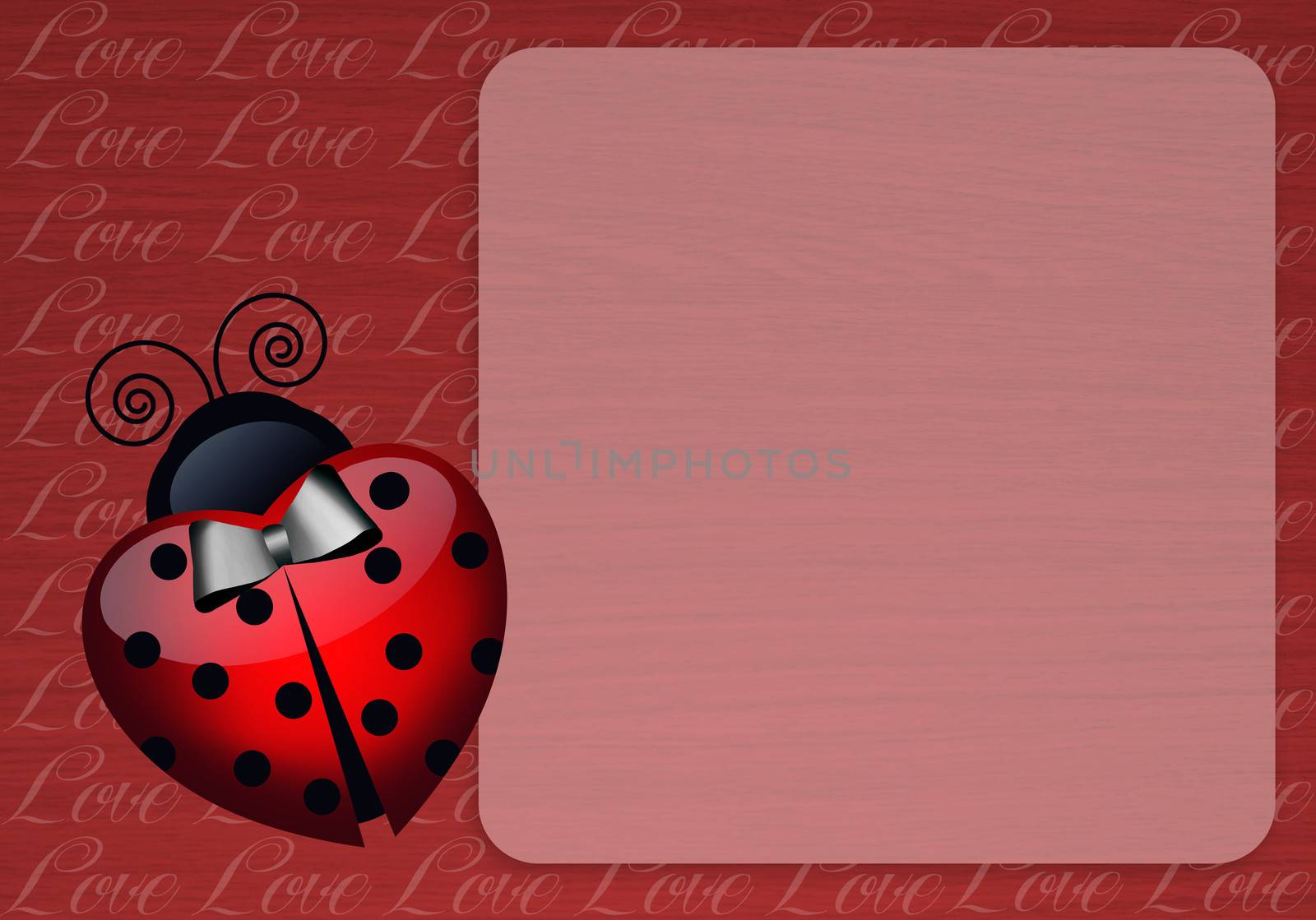 ladybug-shaped heart for Valentines Day