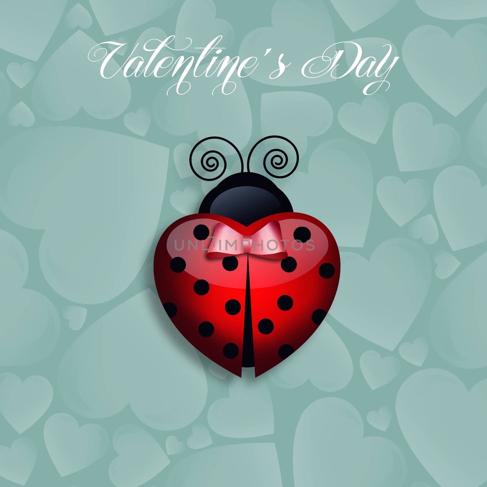 ladybug-shaped heart for Valentines Day