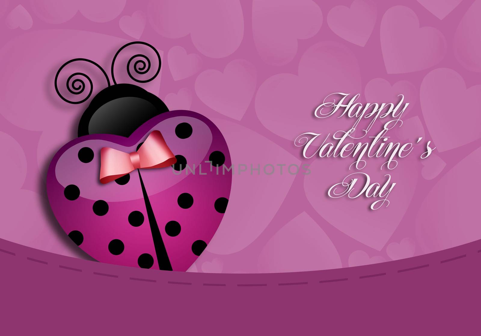 ladybug-shaped heart for Valentines Day