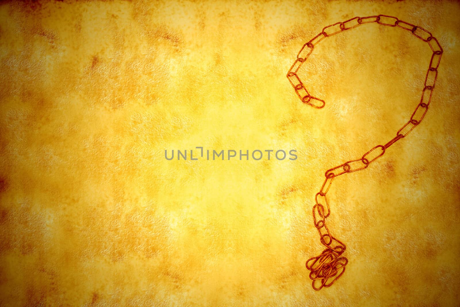 chain forms question mark copy space background by Carche