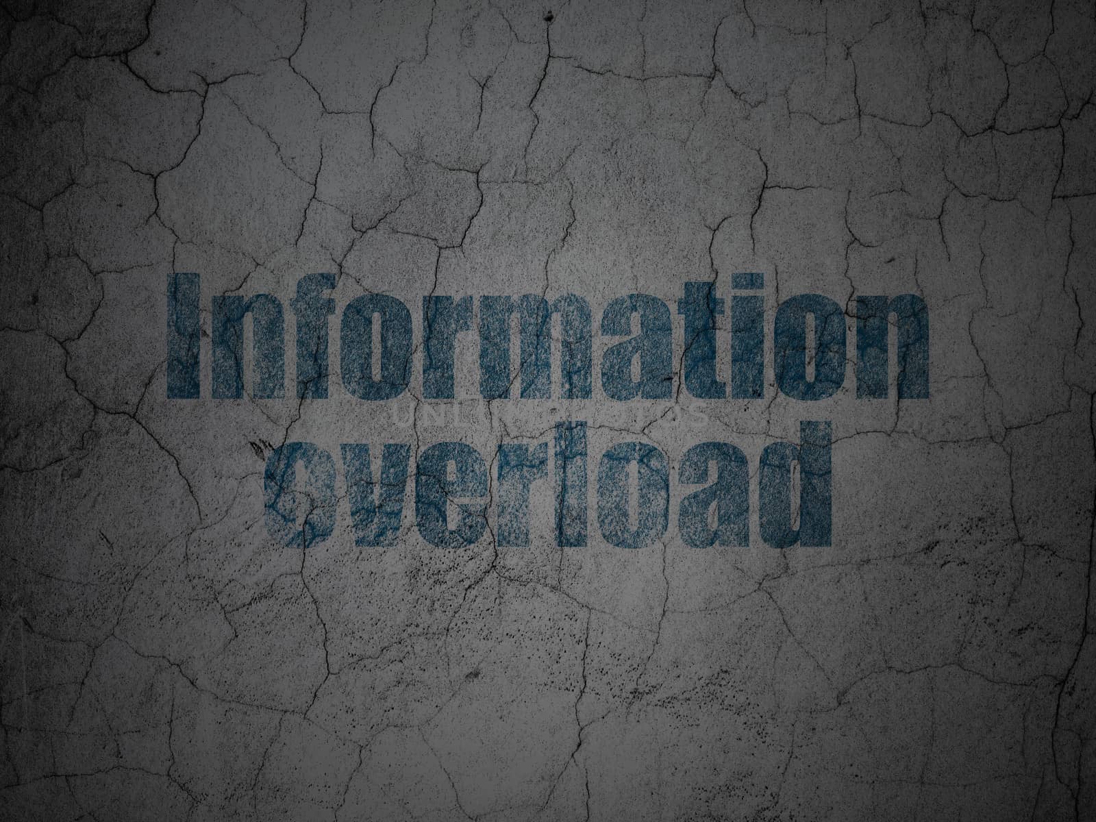 Information concept: Information Overload on grunge wall background by maxkabakov