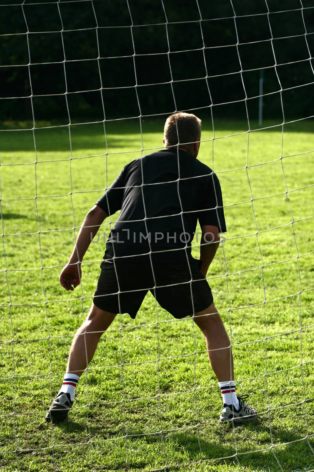 Goal shot behind the net