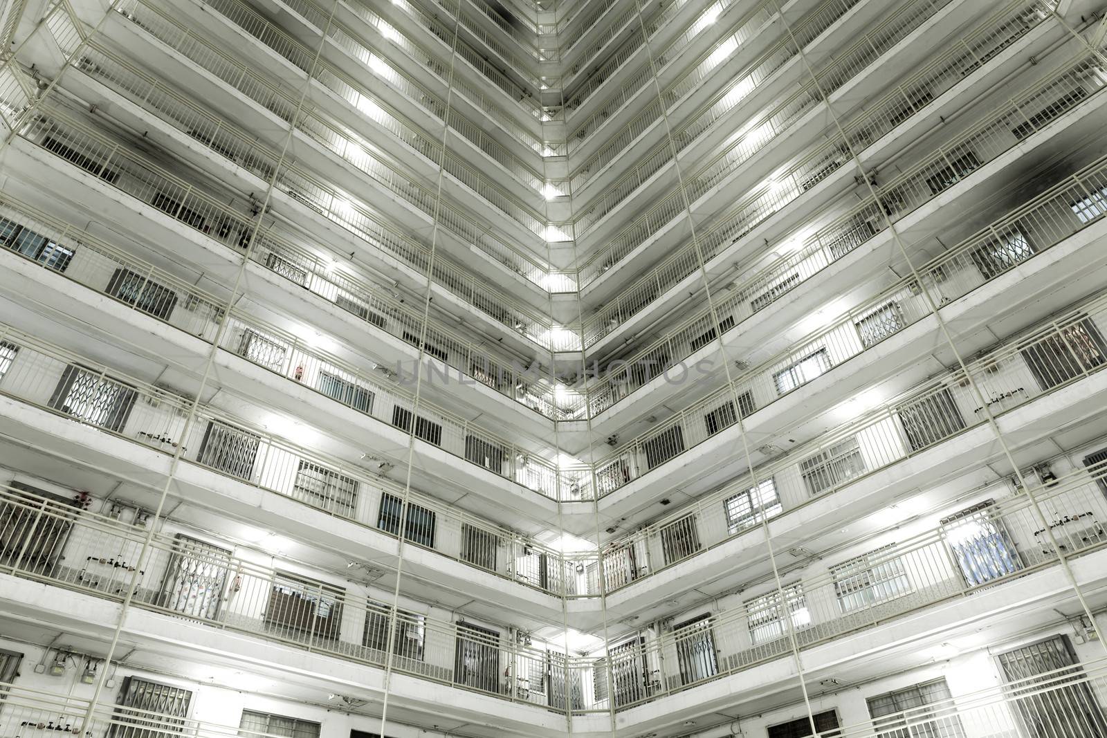 Hong Kong apartment blocks at night by kawing921