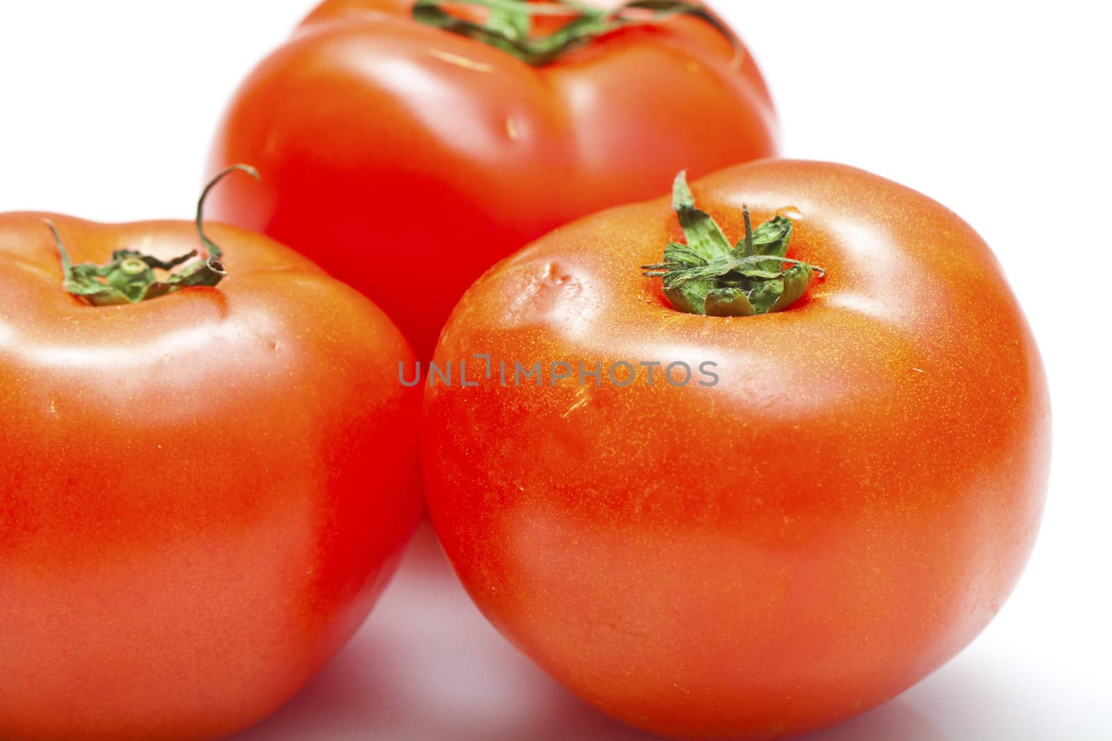 Tomato vegetables isolated on white