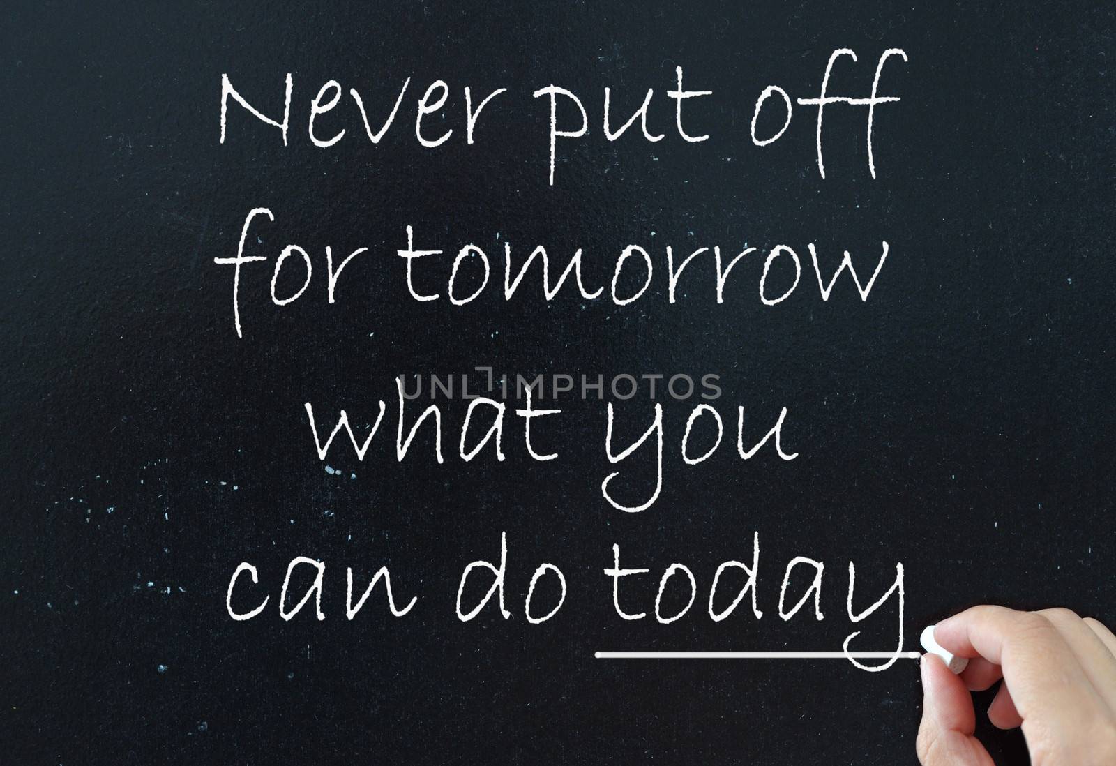 Motivational saying about making a difference today