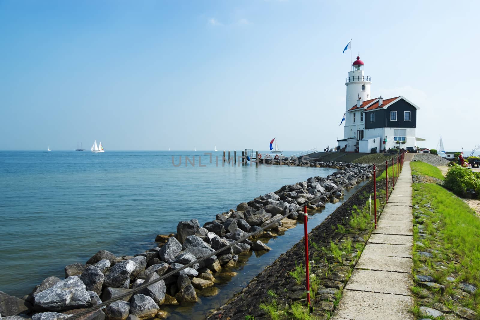 The road to lighthouse, Marken, the Netherlands