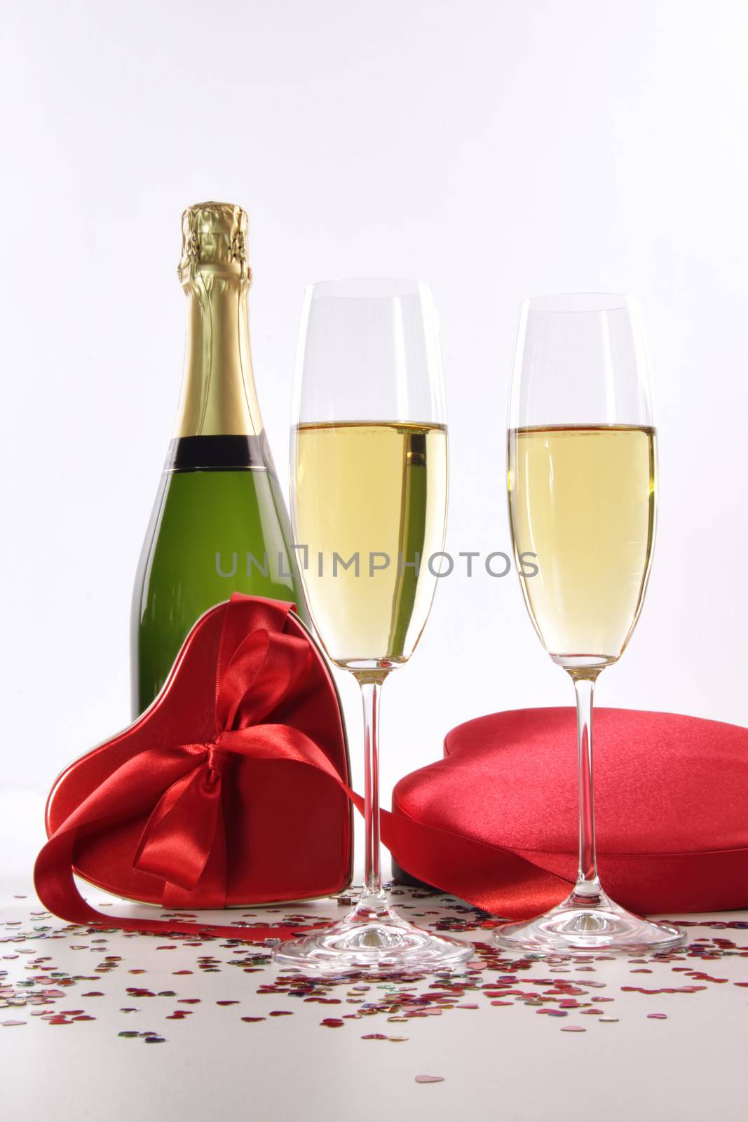 Champagne and chocolates for Valentine's Day