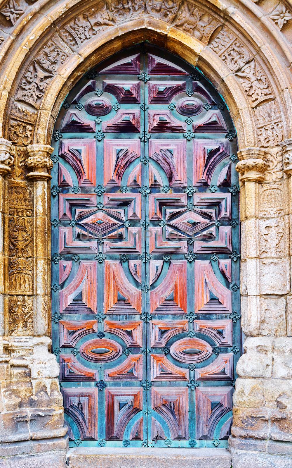 Detail of Portal of the Church in Portugal