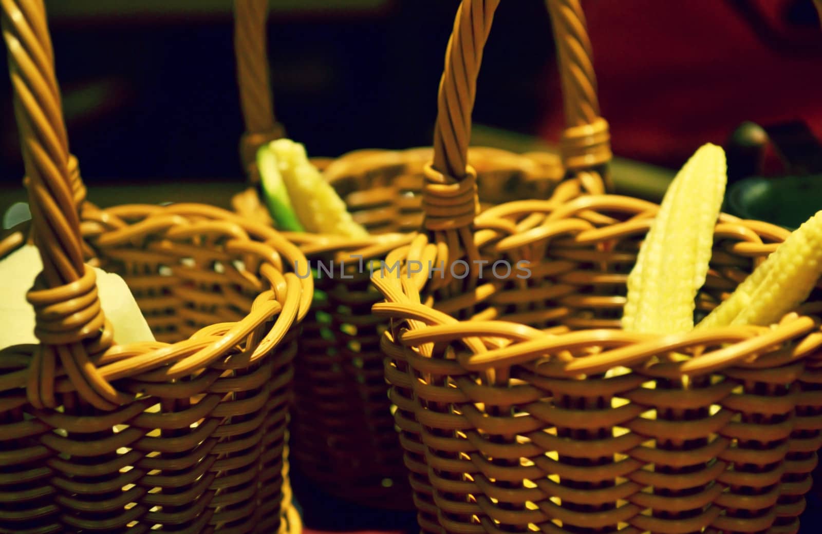 Corn in the basket. by apichart