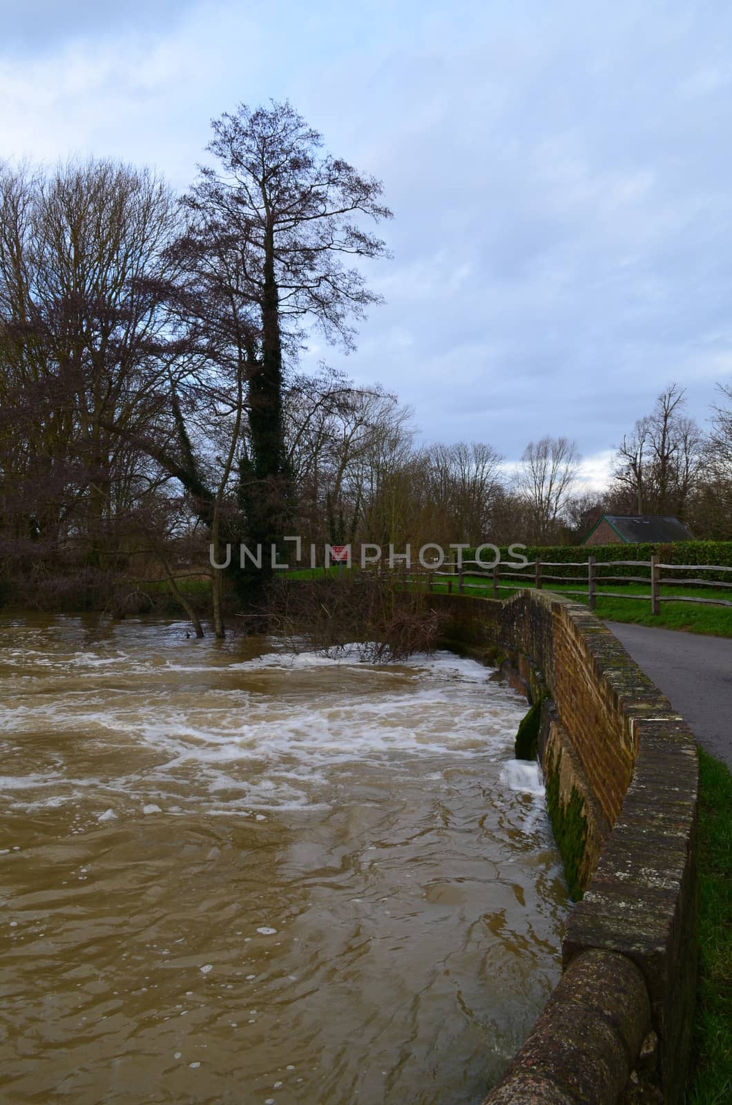 River Ouse in Sussex, England. In Janurary 2014.The UK weathered storms all through December and early Janurary causing flooding in many prts of the Country.