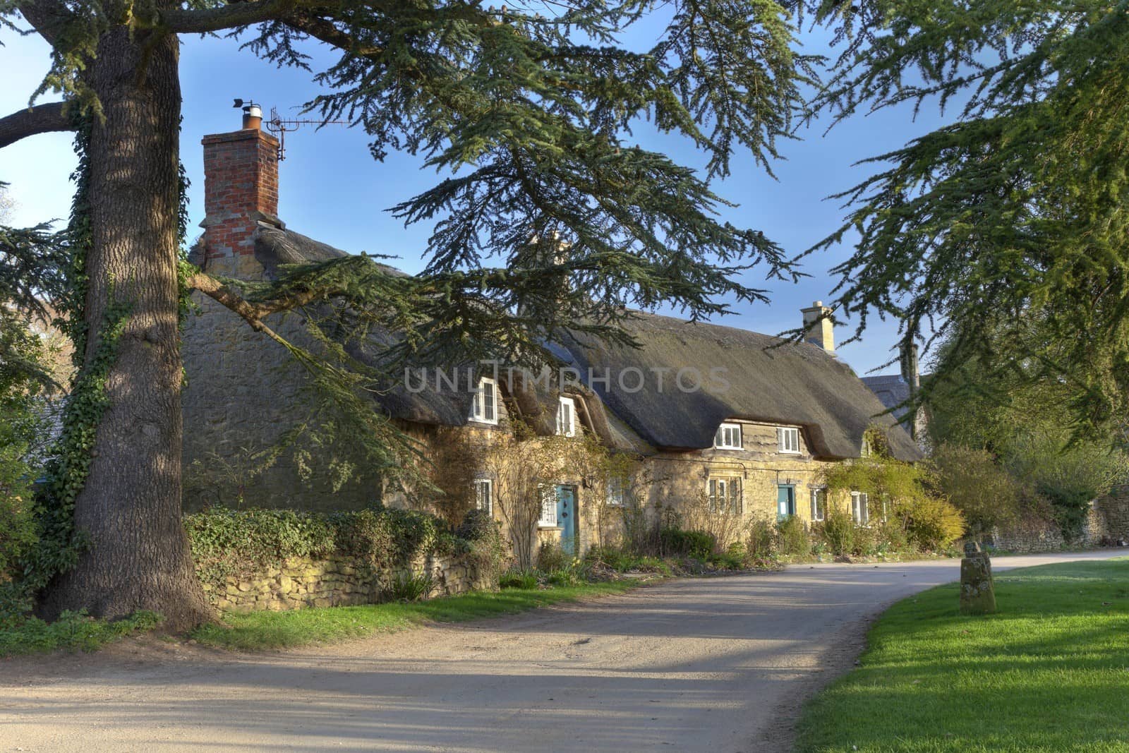 The tiny village of Hidcote Bartrim near Hidcote Gardens, Chipping Campden, Gloucestershire, England.