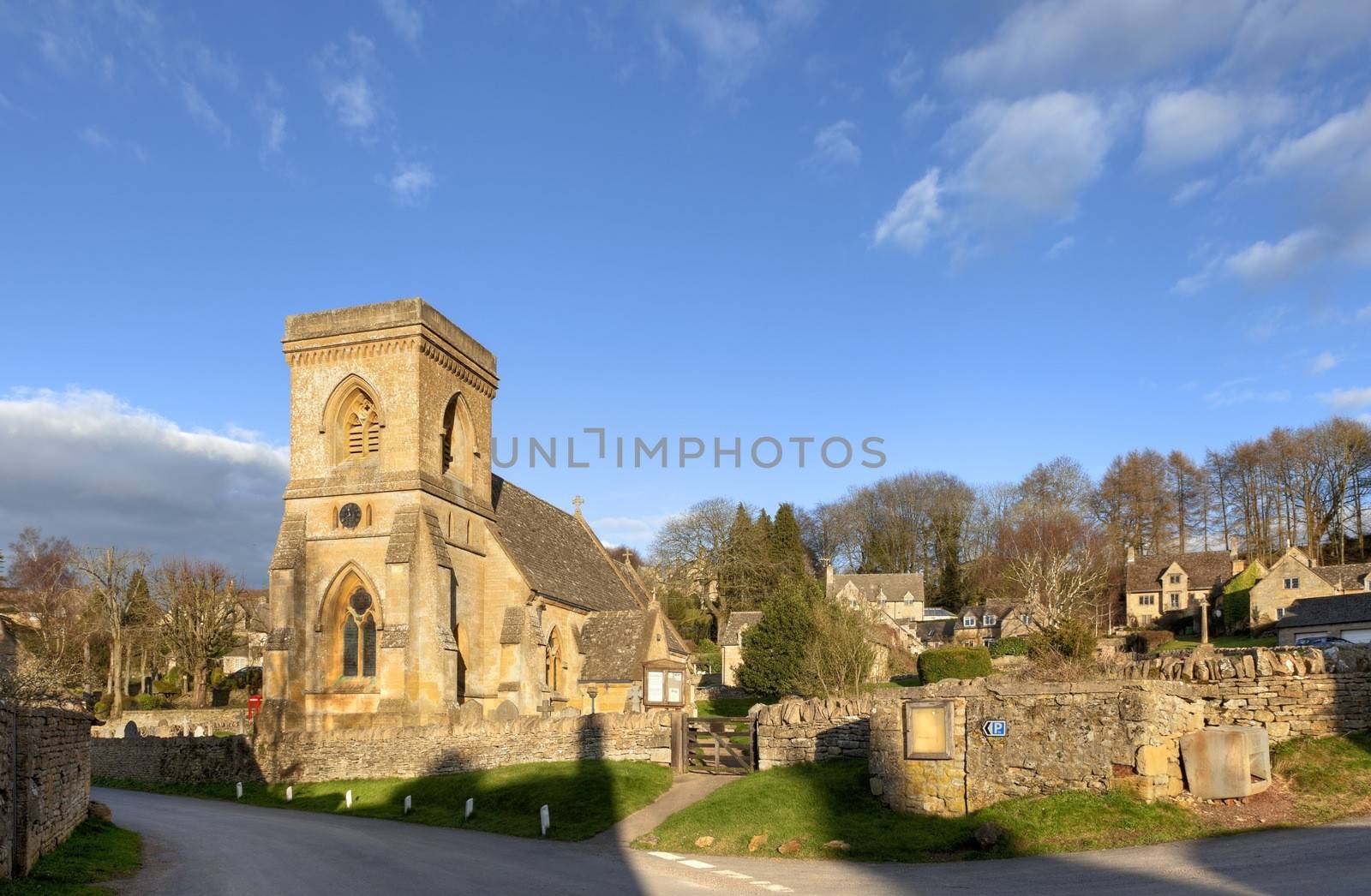 The pretty Cotswold church at Snowshill, Gloucestershire, England.