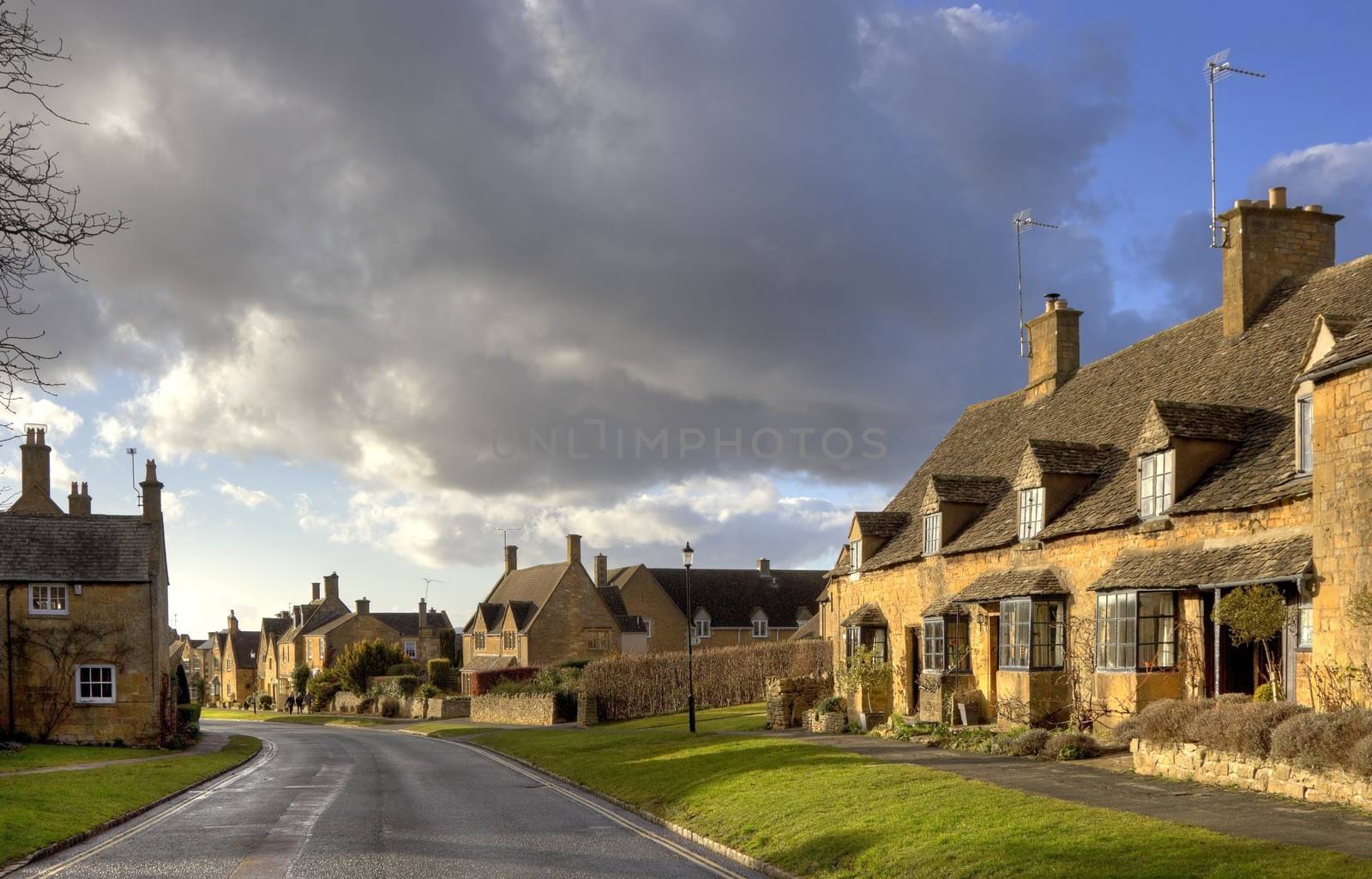 The Cotswold village of Broadway, Worcestershire, England.