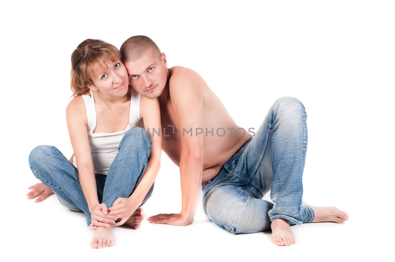 Couple in studio sitting by anytka