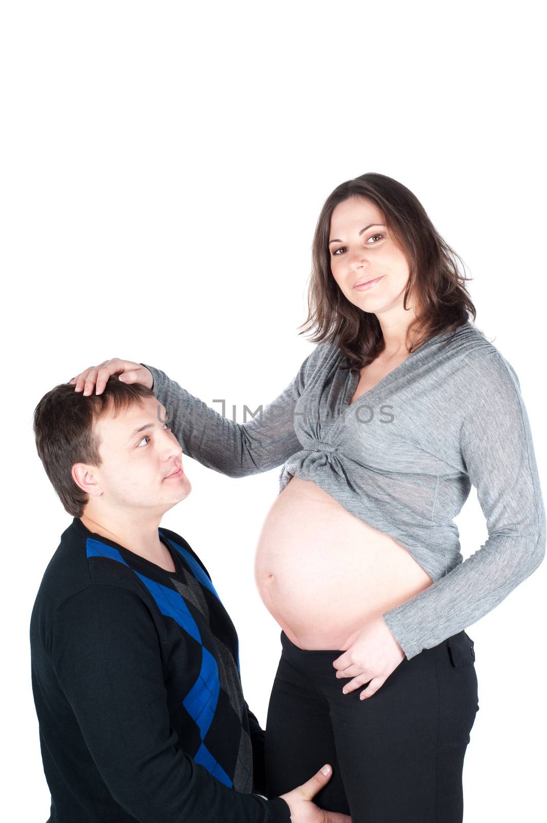 Beautiful couple - pregnant woman by anytka