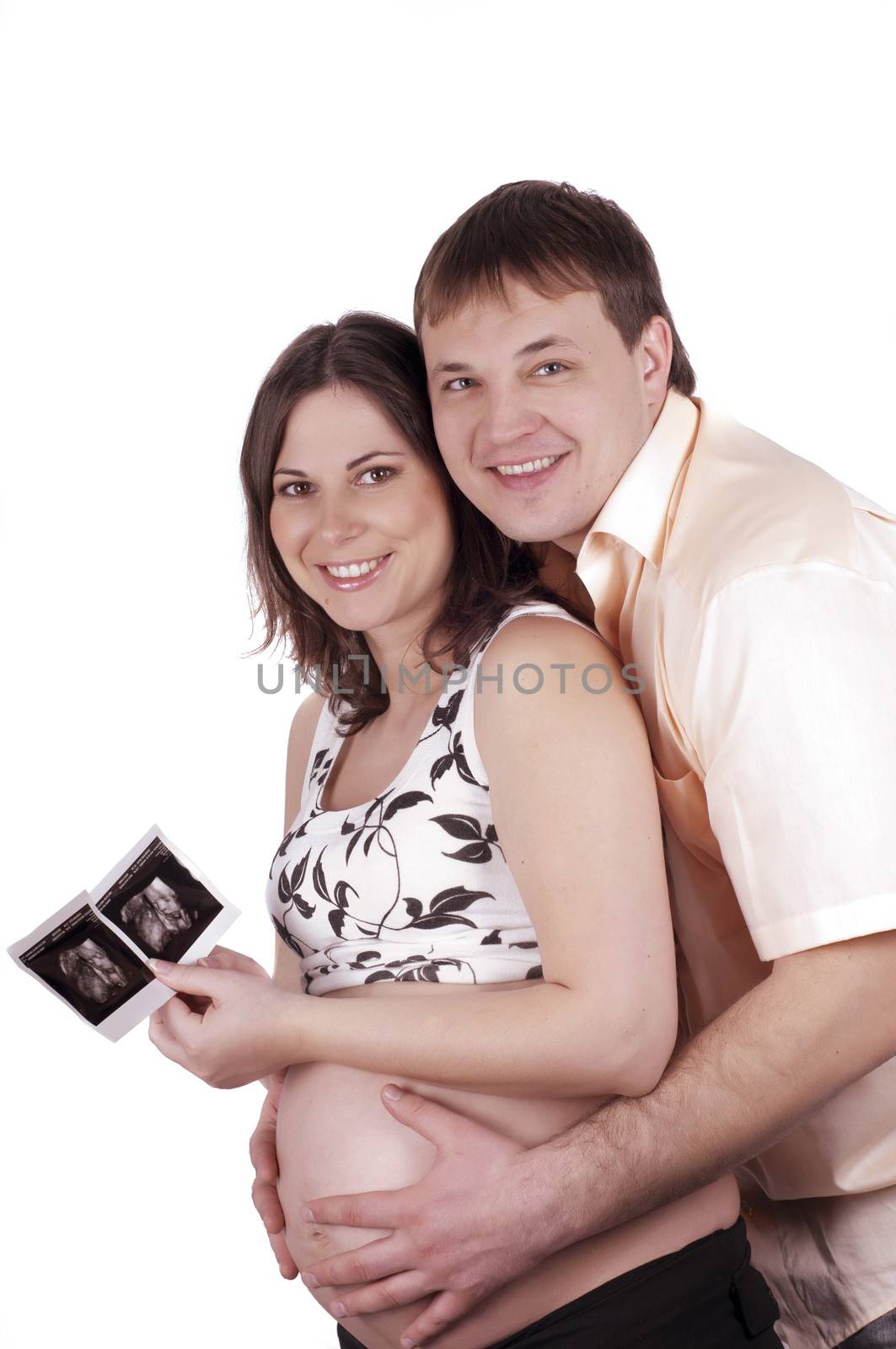 Expectant parents with baby picture by anytka