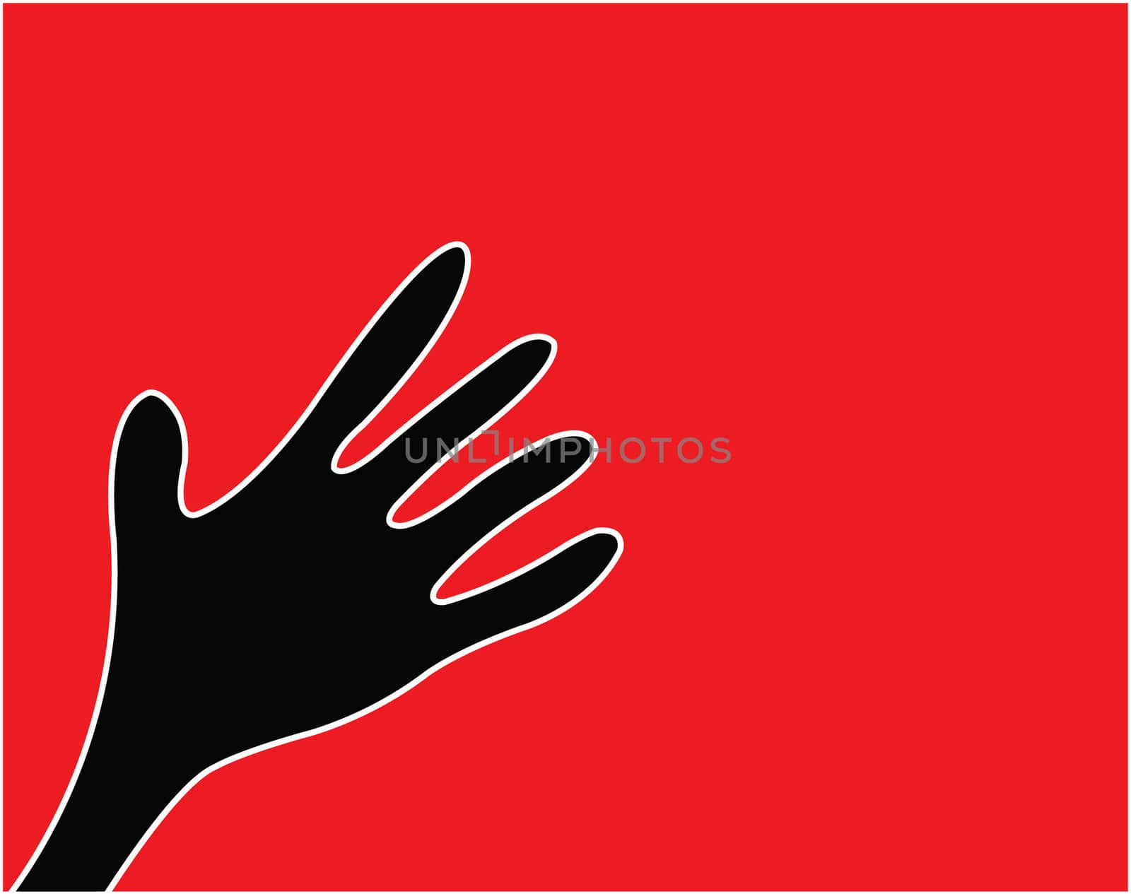 a hand silhouette vector by Dr.G