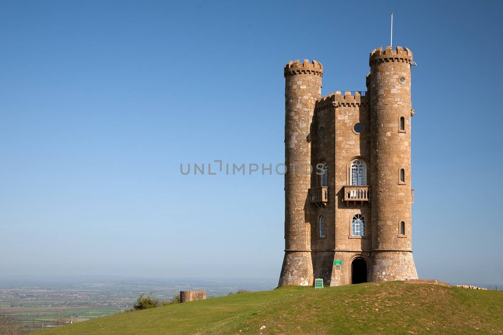 The Cotswold landmark of Broadway Tower, Worcestershire, England.