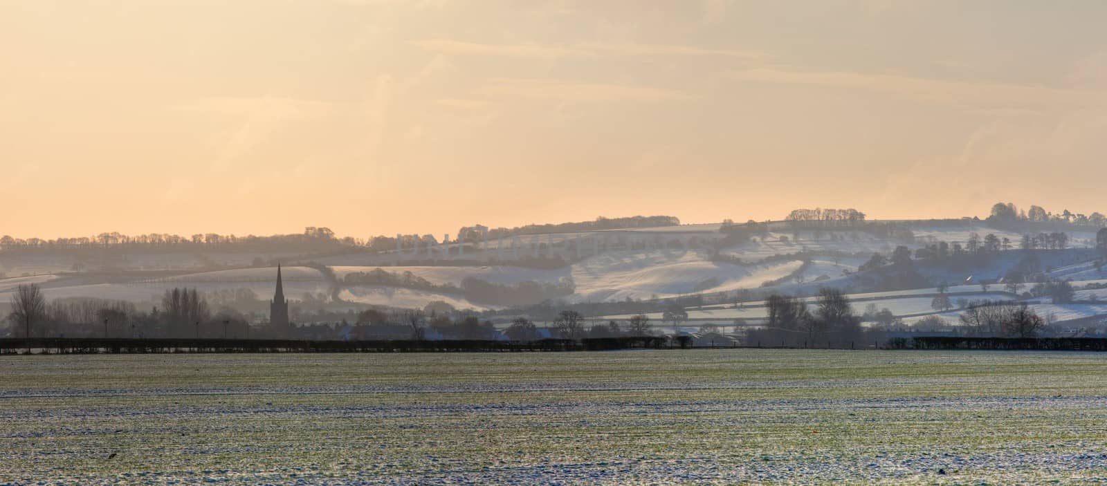 Cotswold panorama in winter by andrewroland
