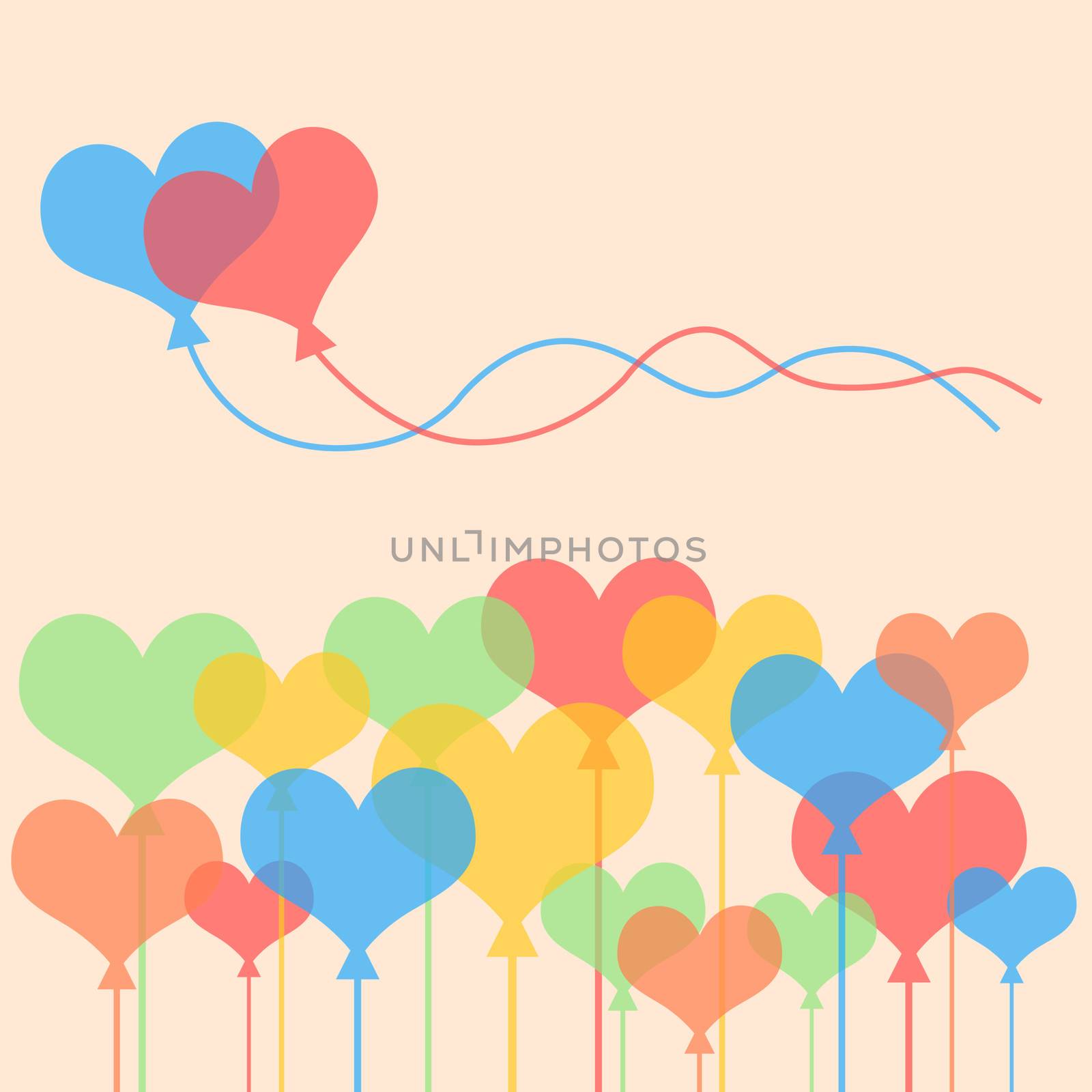 Abstract background of hearts. The concept of Valentine's Day