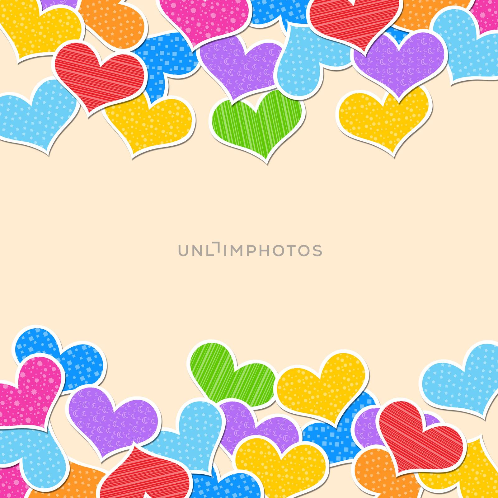 Abstract frame of hearts by cherezoff