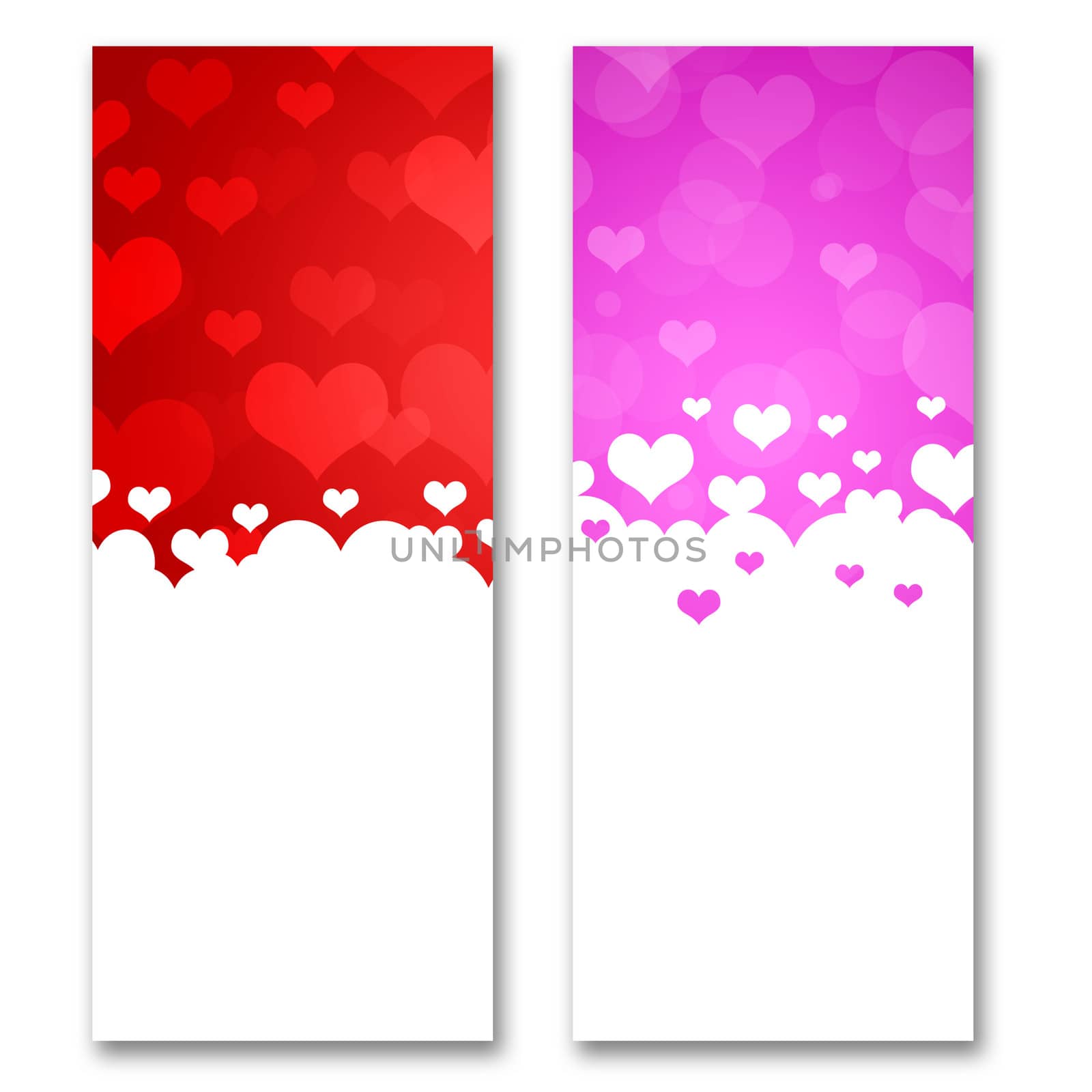 Card with hearts by cherezoff