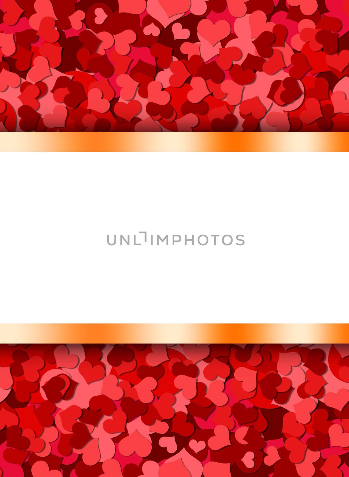 Abstract background of hearts by cherezoff