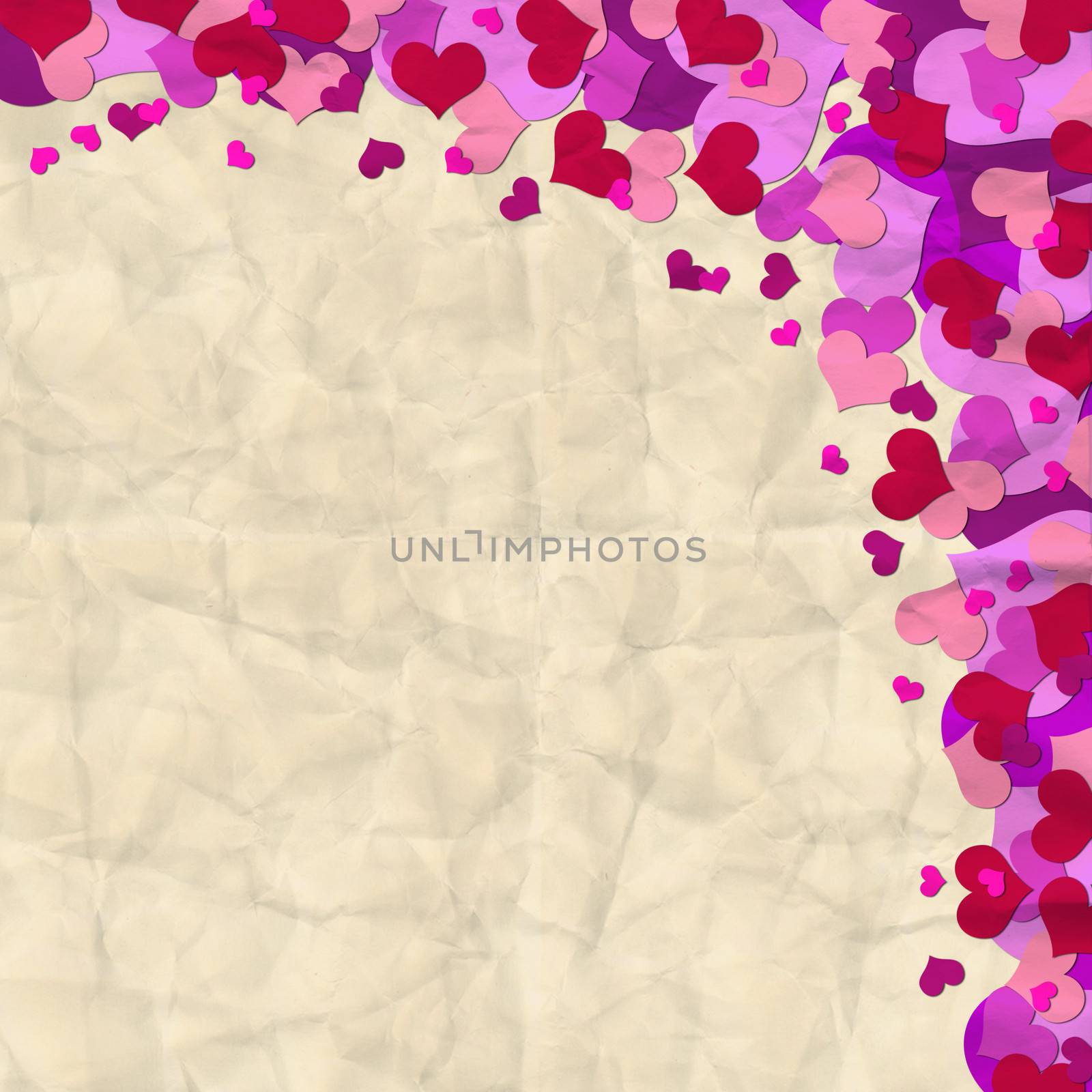 Abstract frame of hearts by cherezoff