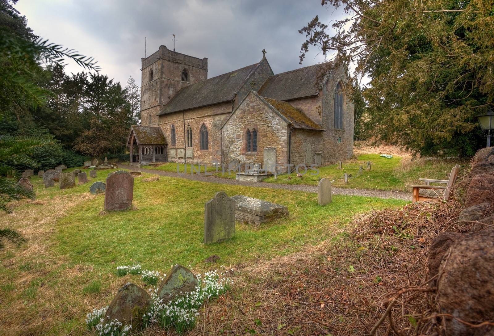 The historic parish church of St Michael at Munslow in Corvedale, Shropshire, England.