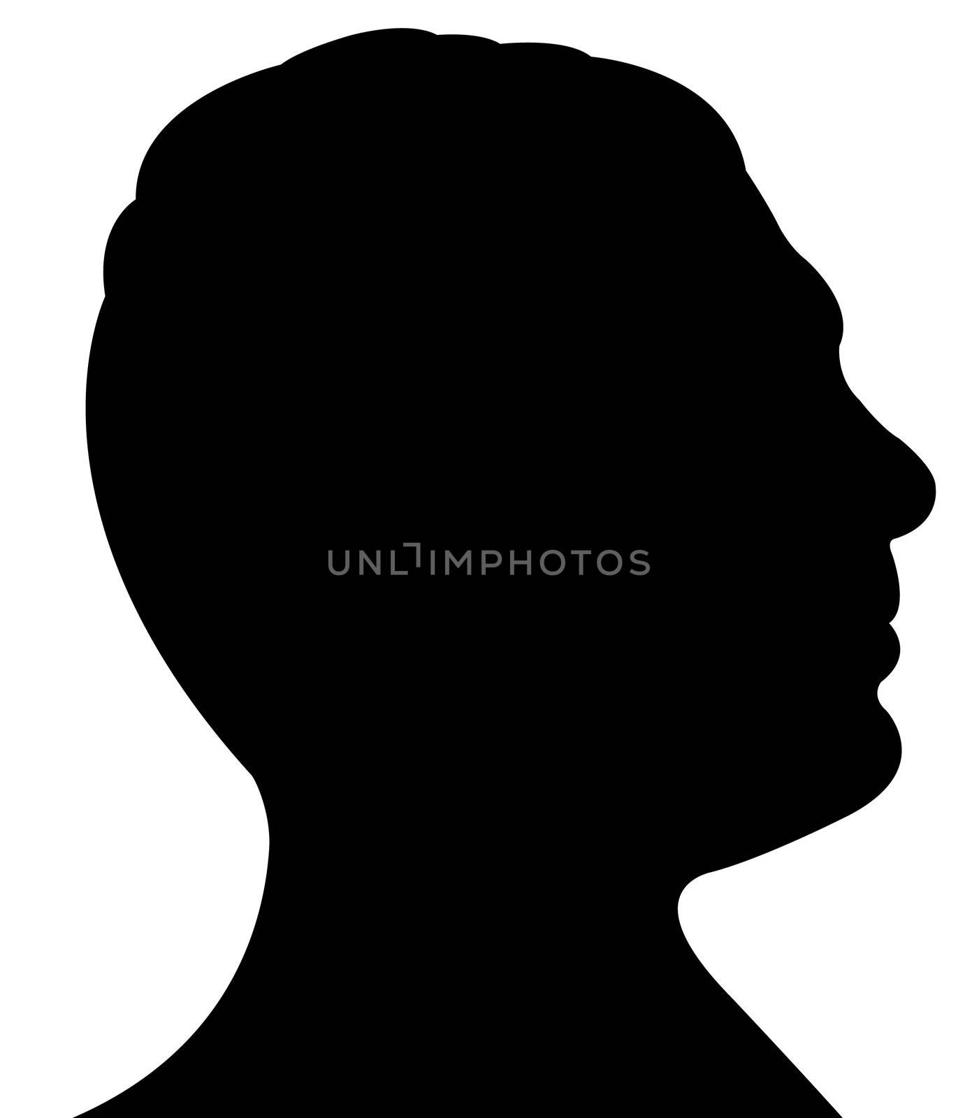 a man head silhouette vector by Dr.G