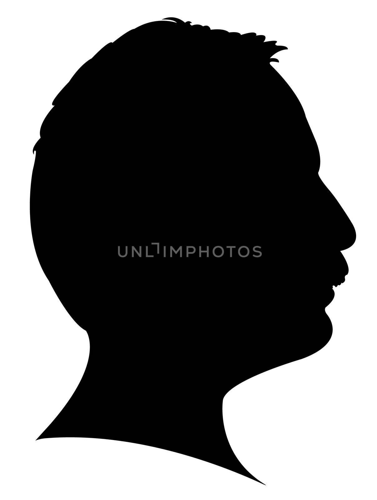 a man head silhouette vector by Dr.G