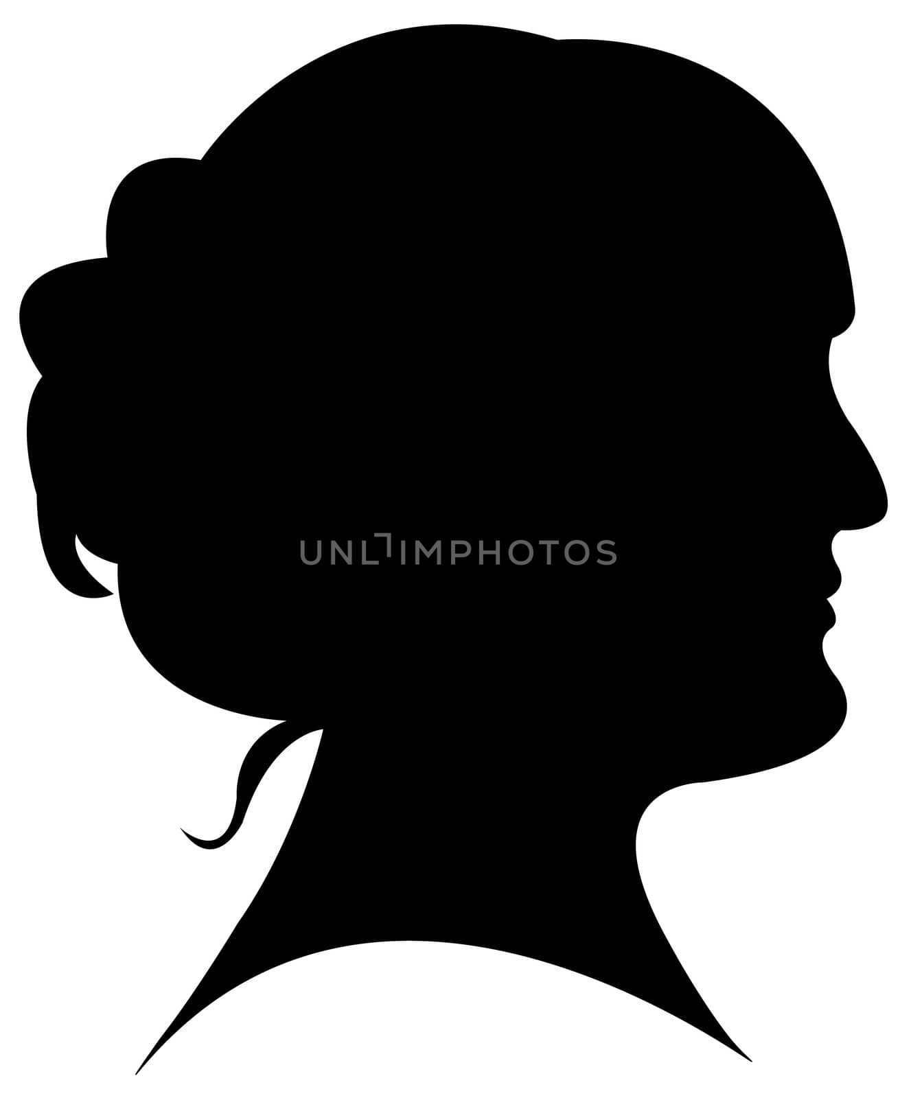 lady head silhouette vector