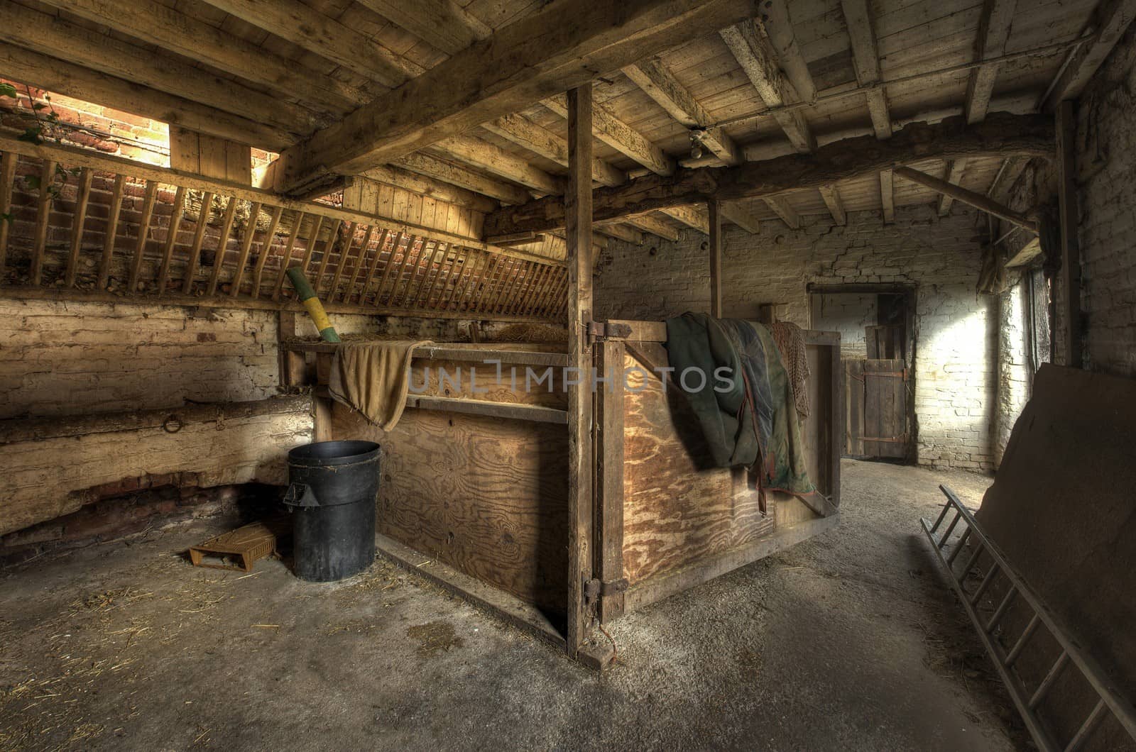 Traditional English stable, Worcestershire, England.