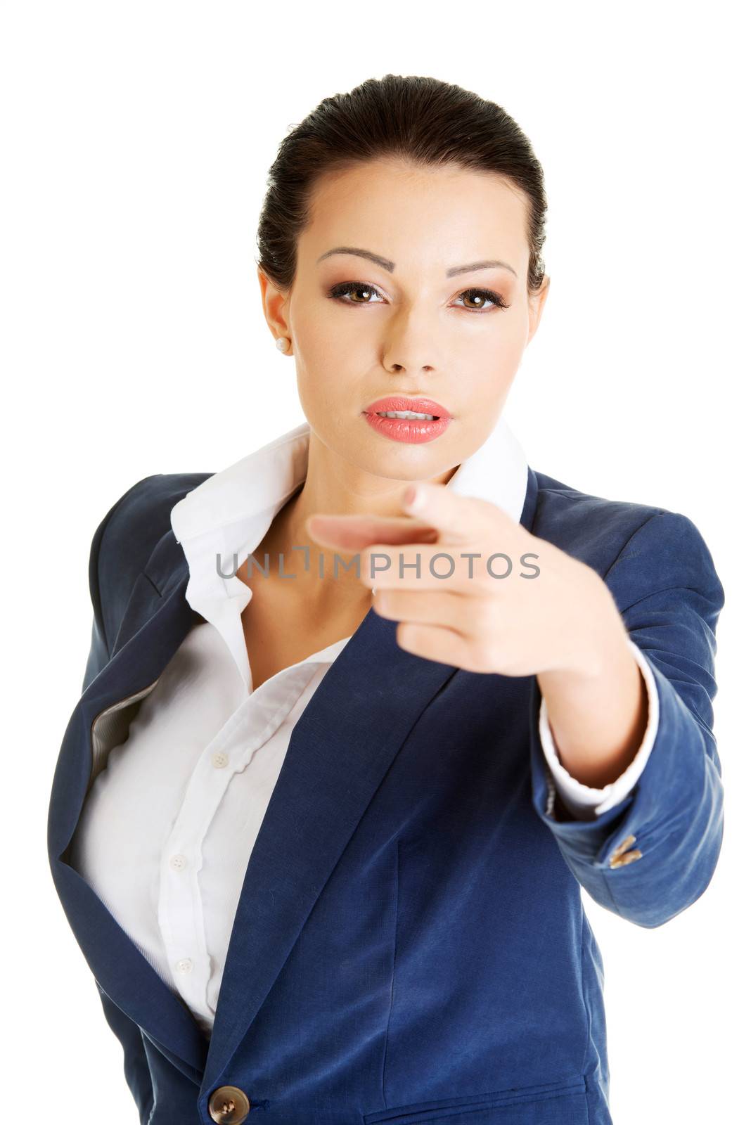 Business woman pointing on you by BDS