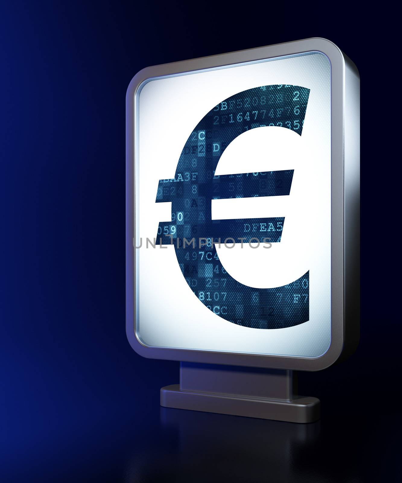 Currency concept: Euro on billboard background by maxkabakov