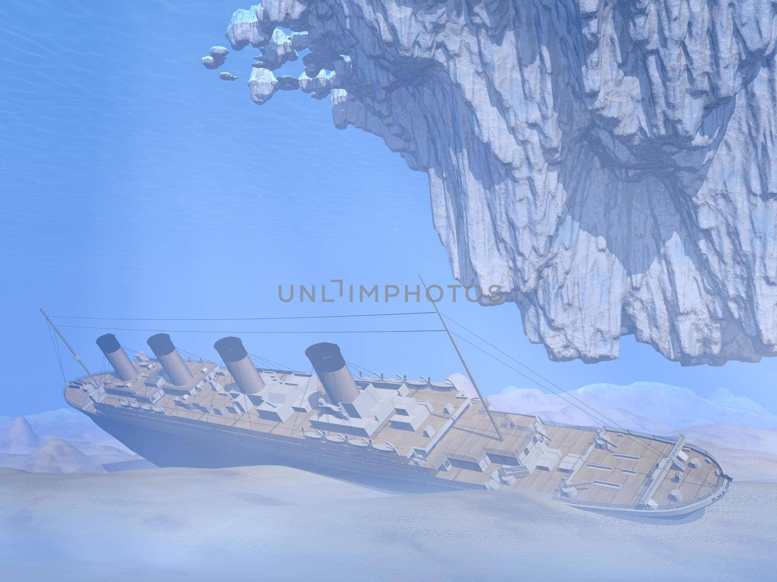 Titanic ship - 3D render by Elenaphotos21