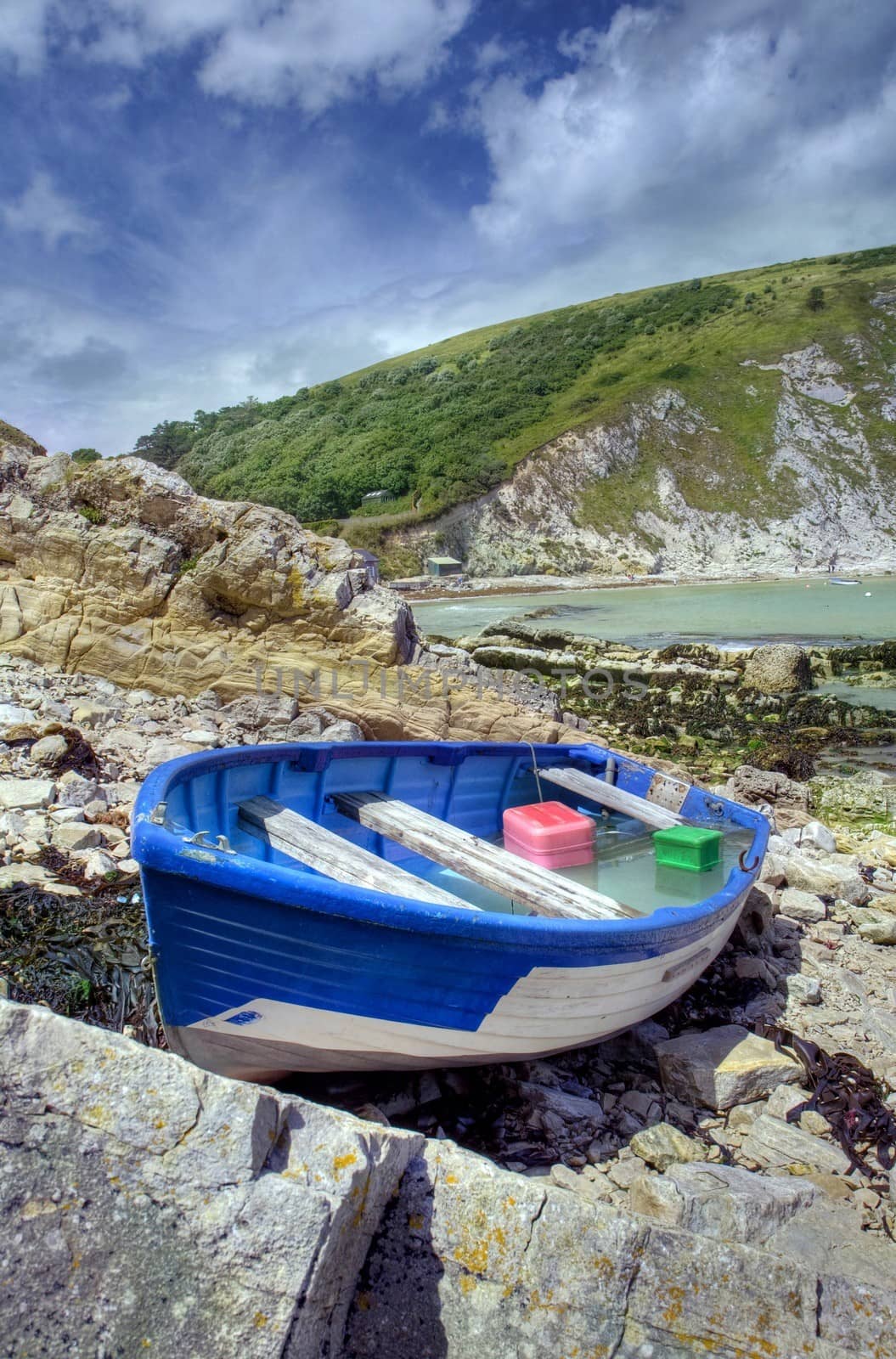 Lulworth Cove, part of the Jurassic Coastline, Dorset, England.