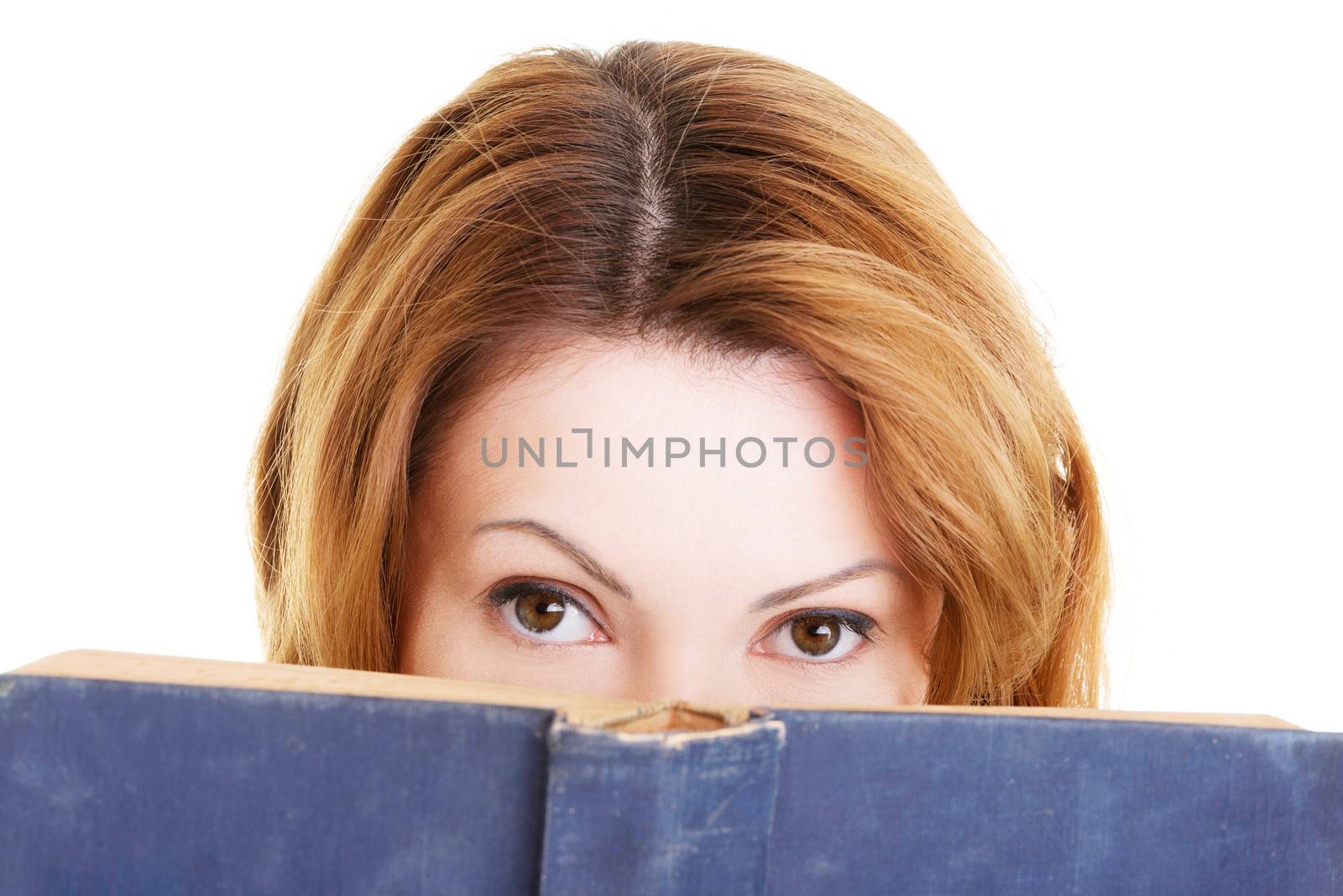 Attractive adult woman with books. by BDS