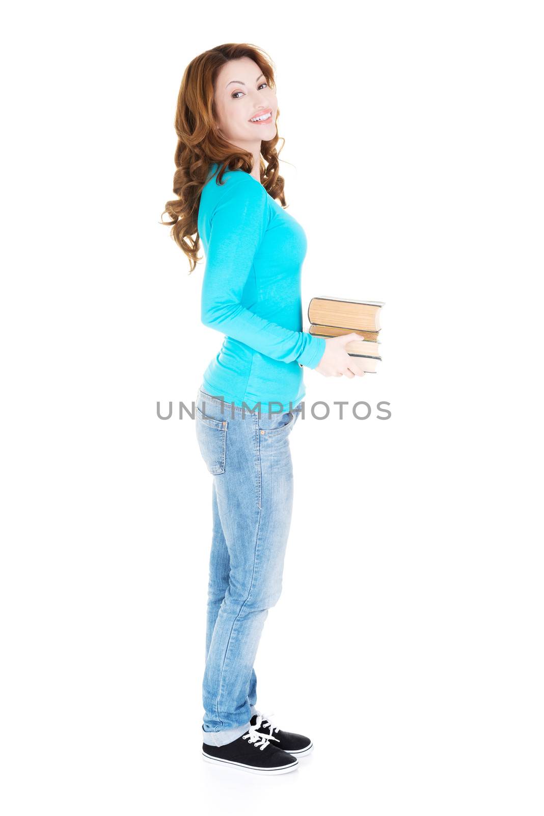 Attractive adult woman with book by BDS