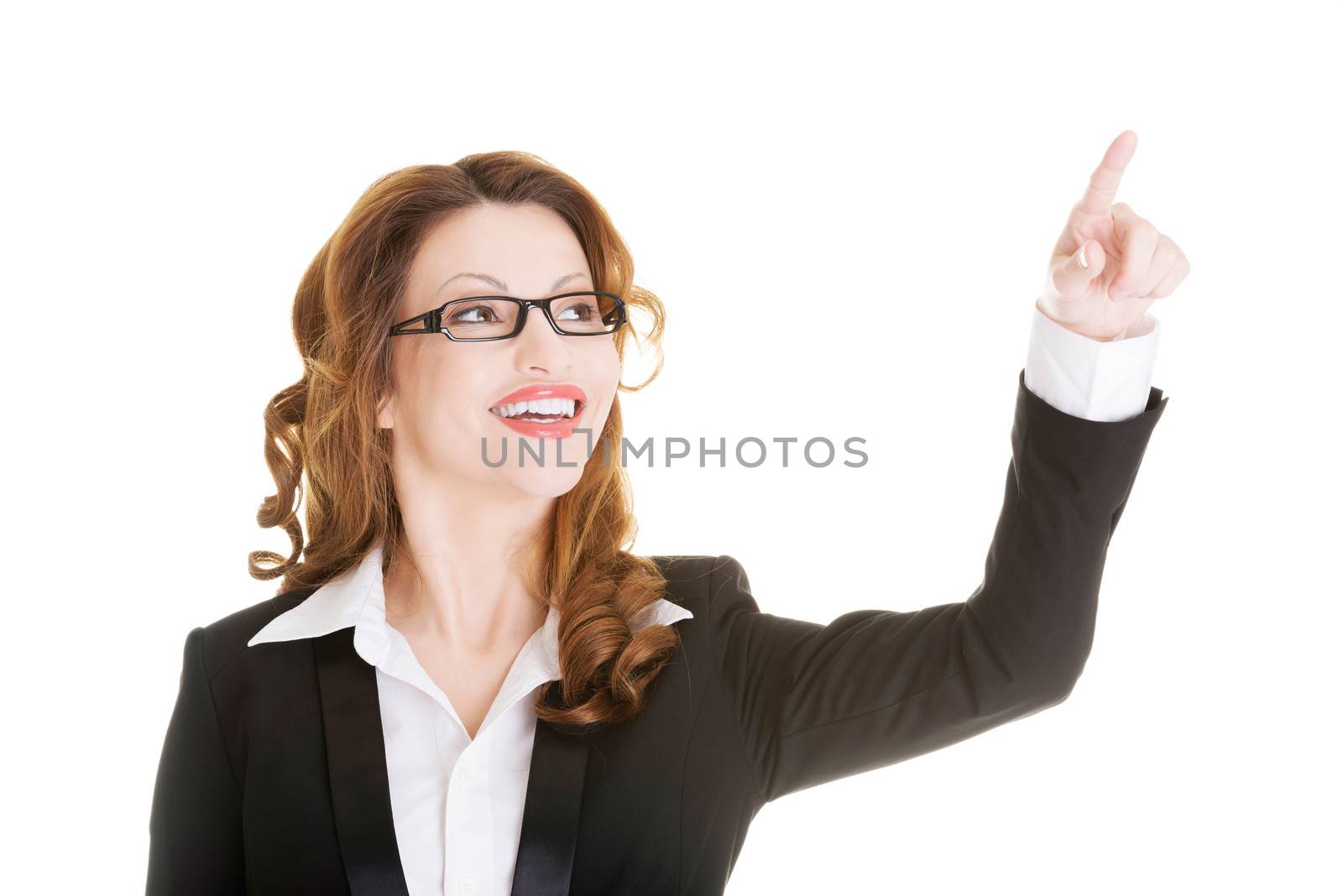 Attractive smiling businesswoman making choose by BDS