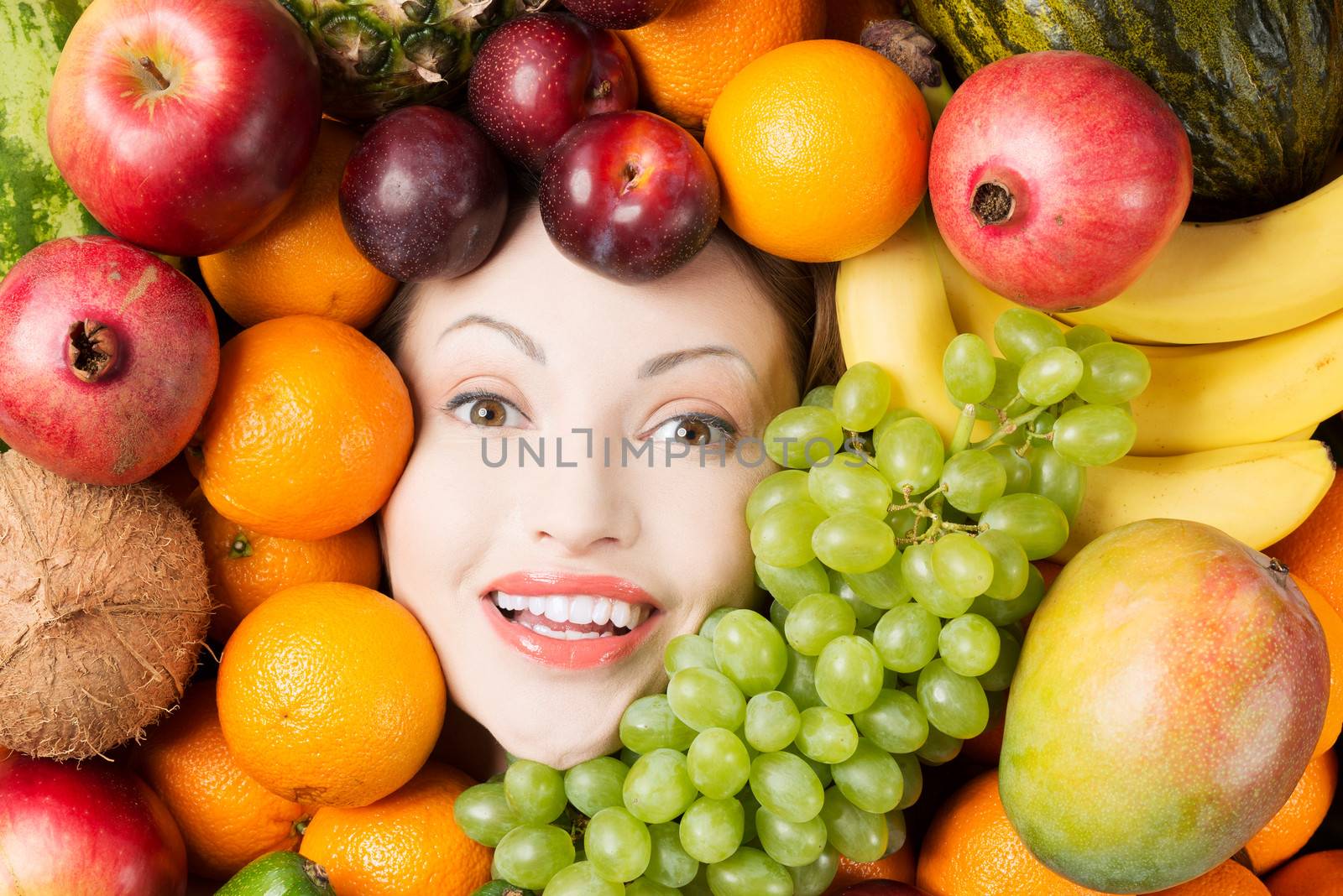 Woman face in fruits by BDS