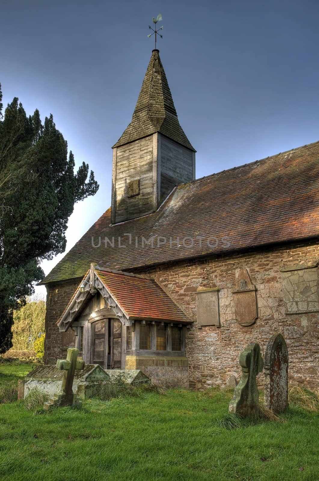 Small stone church, England by andrewroland