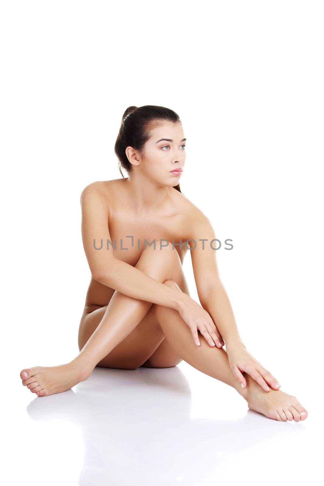 Sexy fit naked woman with healthy clean skin by BDS