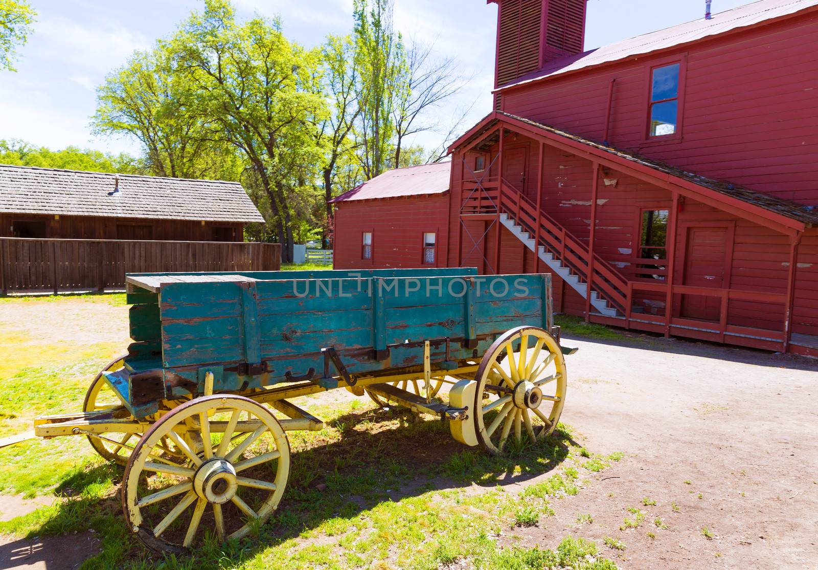 California Columbia carriage in an old Western Gold Rush Town by lunamarina