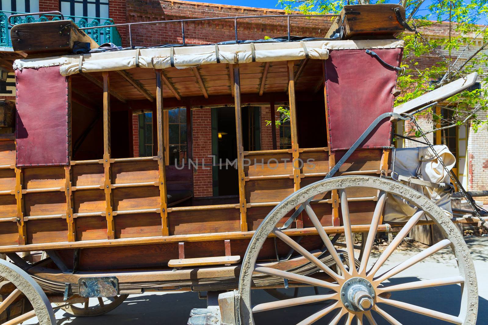 California Columbia carriage in a real old Western Gold Rush Town in USA