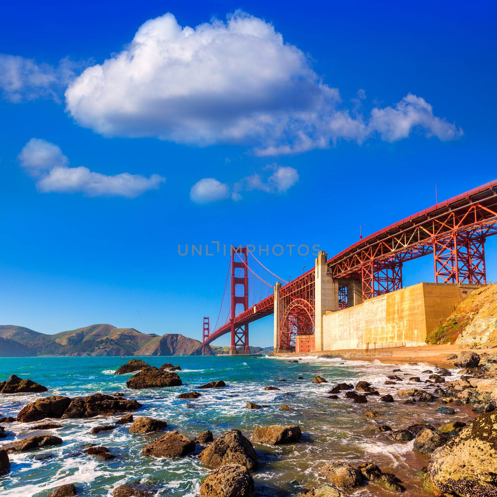 San Francisco Golden Gate Bridge Marshall beach California by lunamarina