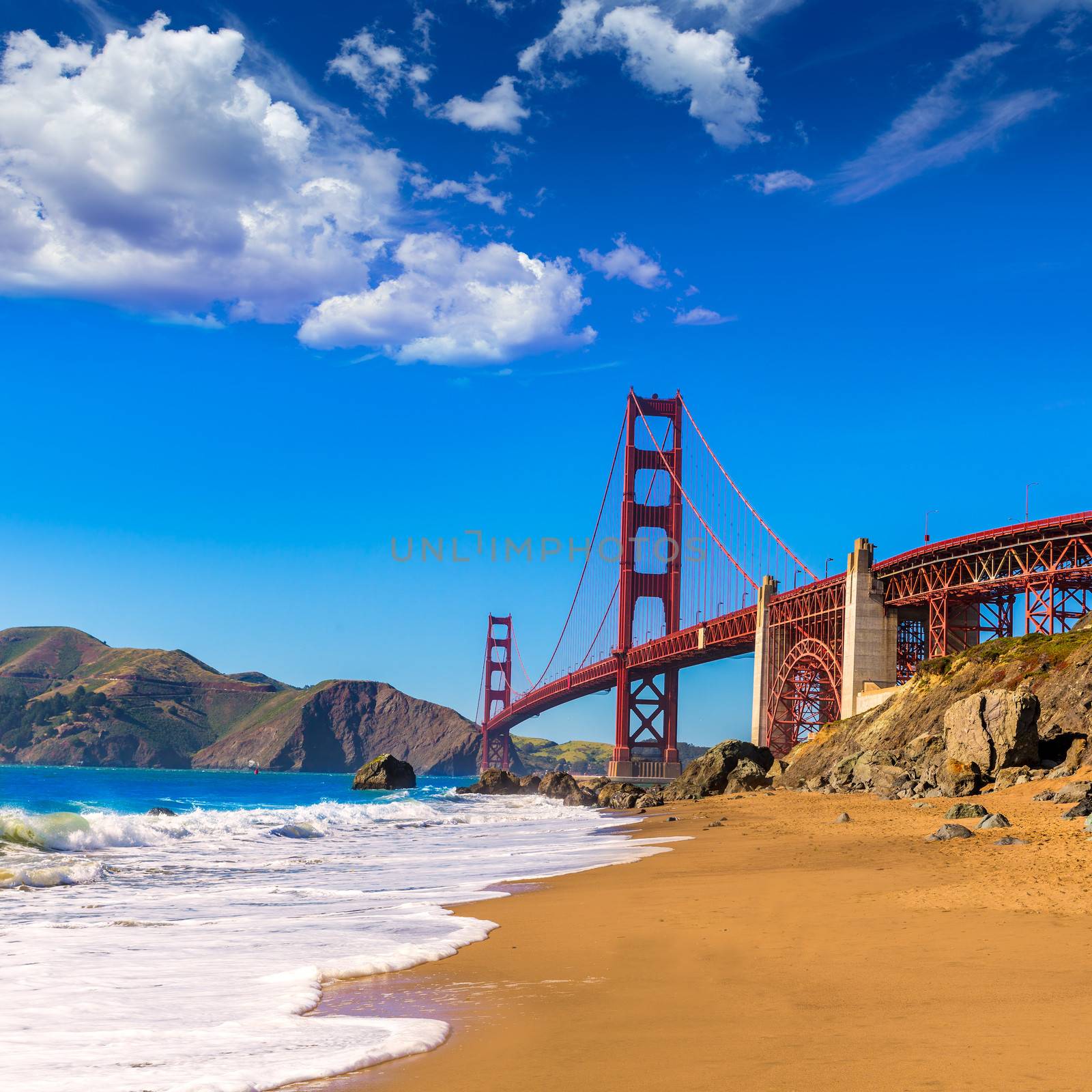 San Francisco Golden Gate Bridge Marshall beach California by lunamarina