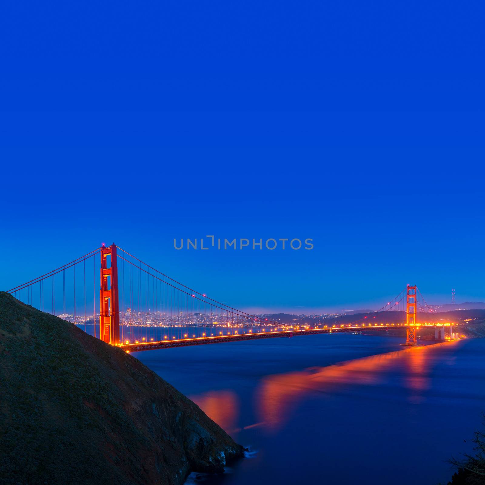 San Francisco Golden Gate Bridge sunset California by lunamarina