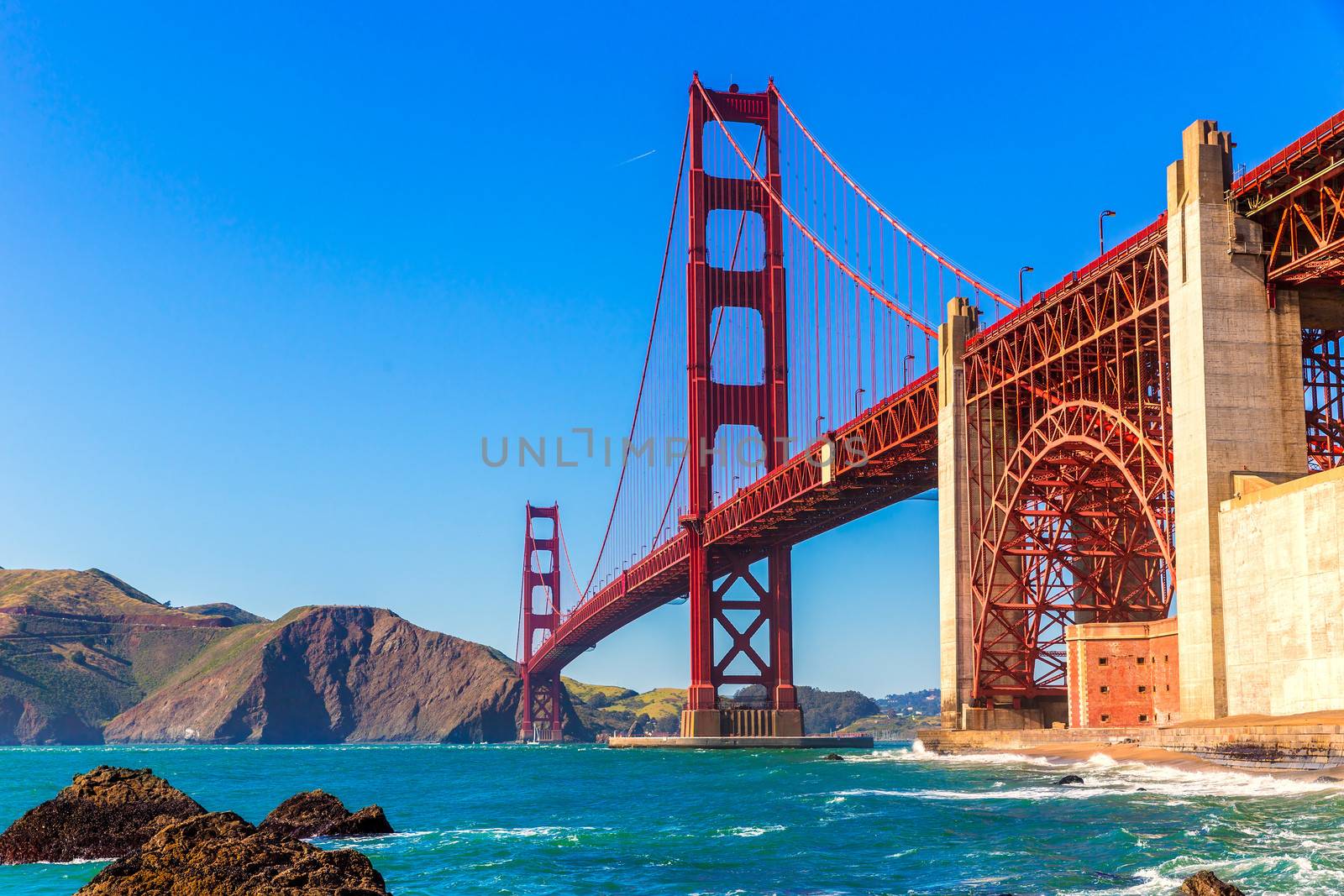 San Francisco Golden Gate Bridge Marshall beach California by lunamarina