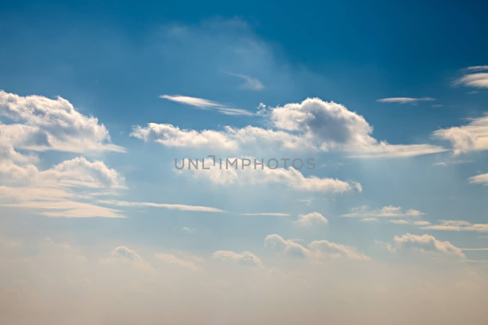 Blue sky with white clouds